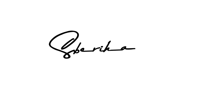 This is the best signature style for the Sberiha name. Also you like these signature font (Asem Kandis PERSONAL USE). Mix name signature. Sberiha signature style 9 images and pictures png