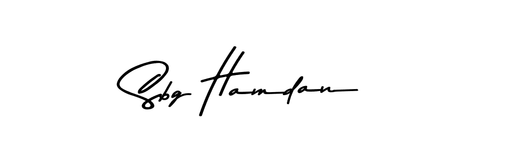 Also You can easily find your signature by using the search form. We will create Sbg Hamdan name handwritten signature images for you free of cost using Asem Kandis PERSONAL USE sign style. Sbg Hamdan signature style 9 images and pictures png