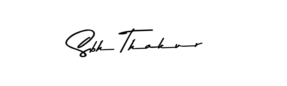 How to make Sbh Thakur name signature. Use Asem Kandis PERSONAL USE style for creating short signs online. This is the latest handwritten sign. Sbh Thakur signature style 9 images and pictures png