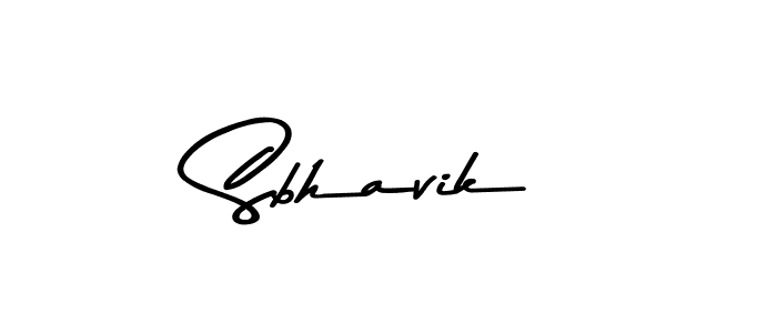 Sbhavik stylish signature style. Best Handwritten Sign (Asem Kandis PERSONAL USE) for my name. Handwritten Signature Collection Ideas for my name Sbhavik. Sbhavik signature style 9 images and pictures png