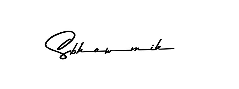 Sbhowmik stylish signature style. Best Handwritten Sign (Asem Kandis PERSONAL USE) for my name. Handwritten Signature Collection Ideas for my name Sbhowmik. Sbhowmik signature style 9 images and pictures png
