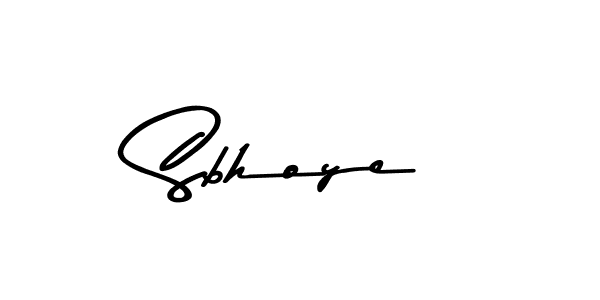 How to make Sbhoye name signature. Use Asem Kandis PERSONAL USE style for creating short signs online. This is the latest handwritten sign. Sbhoye signature style 9 images and pictures png