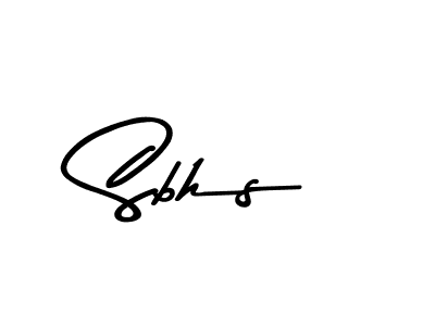 Make a beautiful signature design for name Sbhs. With this signature (Asem Kandis PERSONAL USE) style, you can create a handwritten signature for free. Sbhs signature style 9 images and pictures png