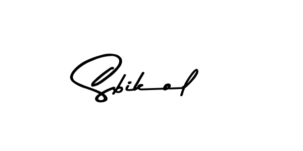 Design your own signature with our free online signature maker. With this signature software, you can create a handwritten (Asem Kandis PERSONAL USE) signature for name Sbikol. Sbikol signature style 9 images and pictures png