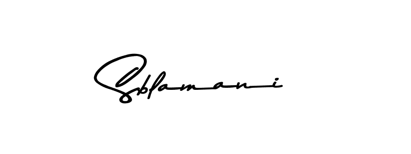 Create a beautiful signature design for name Sblamani. With this signature (Asem Kandis PERSONAL USE) fonts, you can make a handwritten signature for free. Sblamani signature style 9 images and pictures png