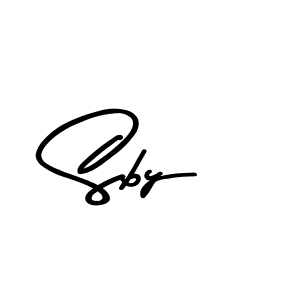 Make a beautiful signature design for name Sby. With this signature (Asem Kandis PERSONAL USE) style, you can create a handwritten signature for free. Sby signature style 9 images and pictures png