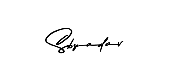 Make a beautiful signature design for name Sbyadav. With this signature (Asem Kandis PERSONAL USE) style, you can create a handwritten signature for free. Sbyadav signature style 9 images and pictures png