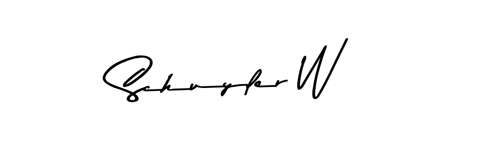 Use a signature maker to create a handwritten signature online. With this signature software, you can design (Asem Kandis PERSONAL USE) your own signature for name Schuyler W. Schuyler W signature style 9 images and pictures png