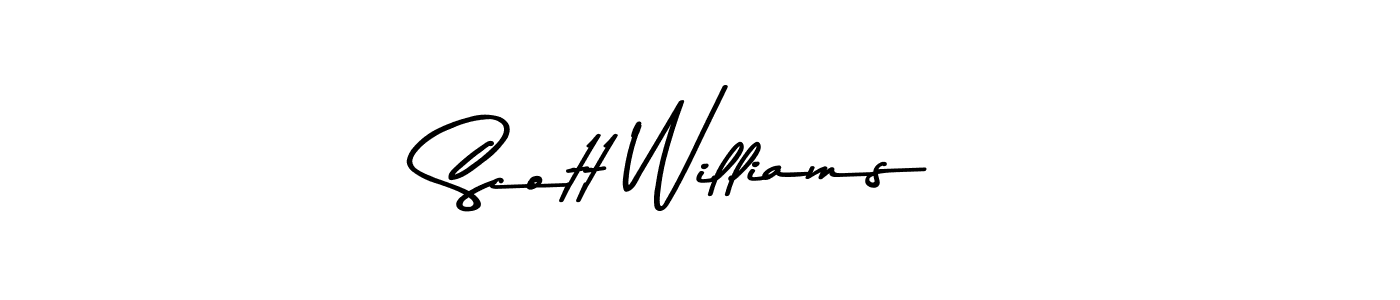 How to make Scott Williams name signature. Use Asem Kandis PERSONAL USE style for creating short signs online. This is the latest handwritten sign. Scott Williams signature style 9 images and pictures png