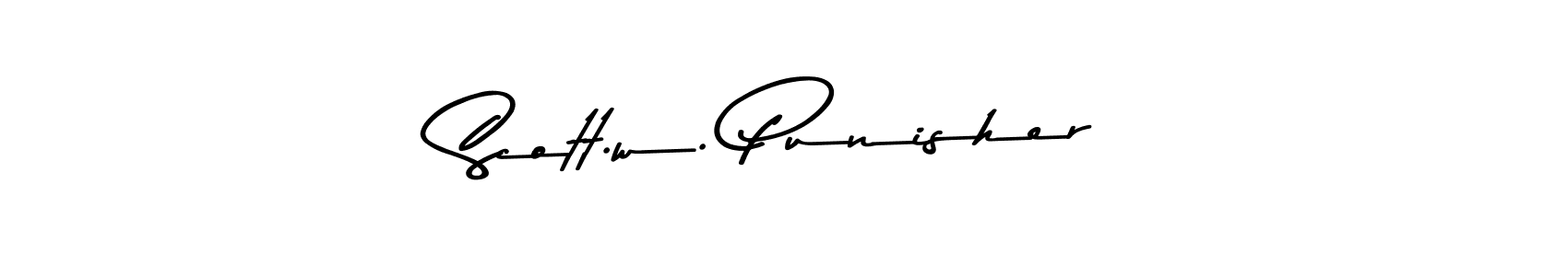 Similarly Asem Kandis PERSONAL USE is the best handwritten signature design. Signature creator online .You can use it as an online autograph creator for name Scott.w. Punisher. Scott.w. Punisher signature style 9 images and pictures png