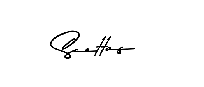 Make a beautiful signature design for name Scottas. With this signature (Asem Kandis PERSONAL USE) style, you can create a handwritten signature for free. Scottas signature style 9 images and pictures png
