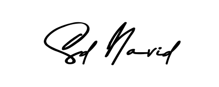 Give your name Sd Navid an exquisite flair with the Asem Kandis PERSONAL USE script font. Ideal for contracts, resumes, and formal letterheads. Sd Navid signature style 9 images and pictures png