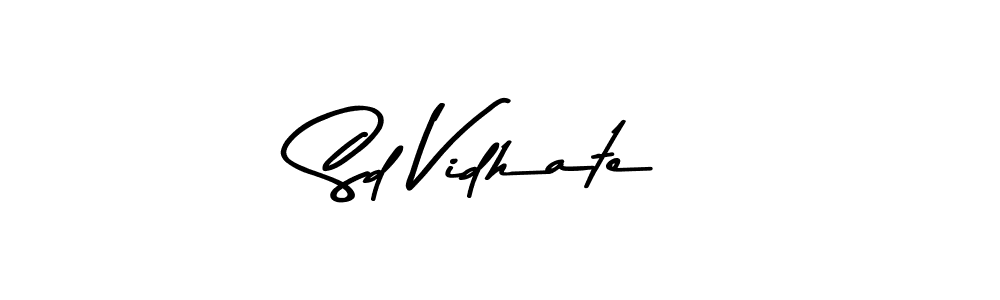 You should practise on your own different ways (Asem Kandis PERSONAL USE) to write your name (Sd Vidhate) in signature. don't let someone else do it for you. Sd Vidhate signature style 9 images and pictures png