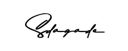 The Asem Kandis PERSONAL USE signature style provides a bold statement for name Sdagade. Designed for business owners, executives, and leaders. Sdagade signature style 9 images and pictures png