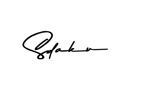 How to make Sdaku name signature. Use Asem Kandis PERSONAL USE style for creating short signs online. This is the latest handwritten sign. Sdaku signature style 9 images and pictures png