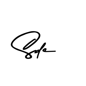 Make a beautiful signature design for name Sde. With this signature (Asem Kandis PERSONAL USE) style, you can create a handwritten signature for free. Sde signature style 9 images and pictures png