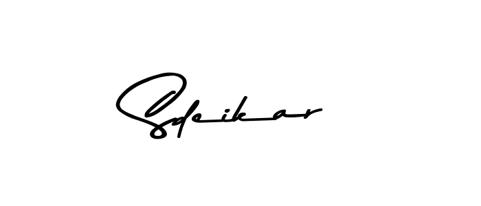 Design your own signature with our free online signature maker. With this signature software, you can create a handwritten (Asem Kandis PERSONAL USE) signature for name Sdeikar. Sdeikar signature style 9 images and pictures png