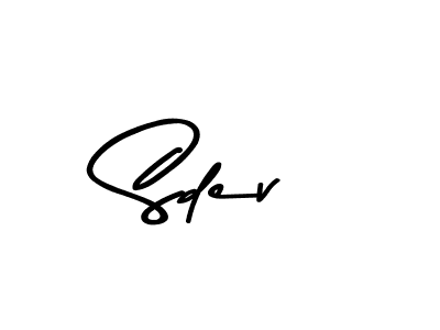 Make a beautiful signature design for name Sdev. With this signature (Asem Kandis PERSONAL USE) style, you can create a handwritten signature for free. Sdev signature style 9 images and pictures png