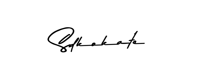 Use a signature maker to create a handwritten signature online. With this signature software, you can design (Asem Kandis PERSONAL USE) your own signature for name Sdkokate. Sdkokate signature style 9 images and pictures png