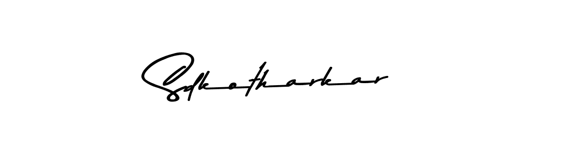 How to make Sdkotharkar name signature. Use Asem Kandis PERSONAL USE style for creating short signs online. This is the latest handwritten sign. Sdkotharkar signature style 9 images and pictures png
