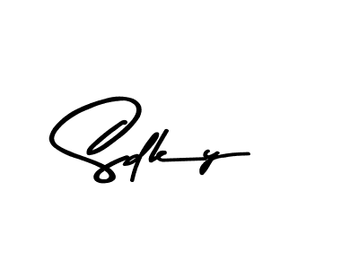 Create a beautiful signature design for name Sdky. With this signature (Asem Kandis PERSONAL USE) fonts, you can make a handwritten signature for free. Sdky signature style 9 images and pictures png