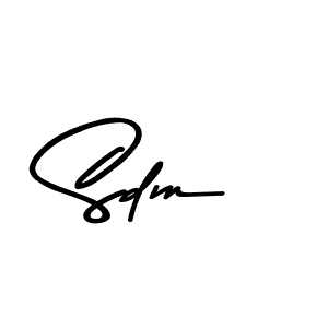 Design your own signature with our free online signature maker. With this signature software, you can create a handwritten (Asem Kandis PERSONAL USE) signature for name Sdm. Sdm signature style 9 images and pictures png