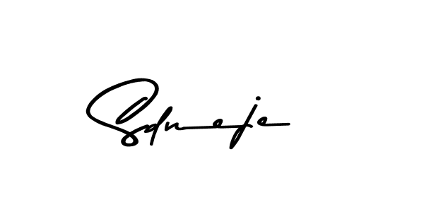 Create a beautiful signature design for name Sdneje. With this signature (Asem Kandis PERSONAL USE) fonts, you can make a handwritten signature for free. Sdneje signature style 9 images and pictures png