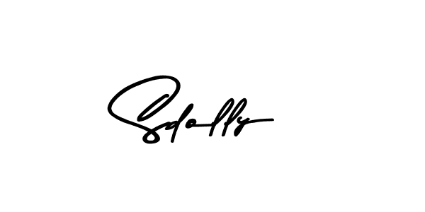 Create a beautiful signature design for name Sdolly. With this signature (Asem Kandis PERSONAL USE) fonts, you can make a handwritten signature for free. Sdolly signature style 9 images and pictures png