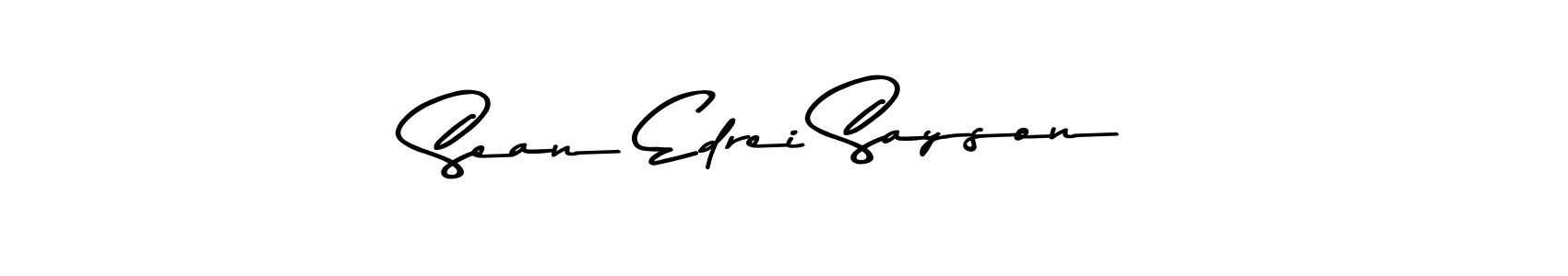 Make a short Sean Edrei Sayson signature style. Manage your documents anywhere anytime using Asem Kandis PERSONAL USE. Create and add eSignatures, submit forms, share and send files easily. Sean Edrei Sayson signature style 9 images and pictures png