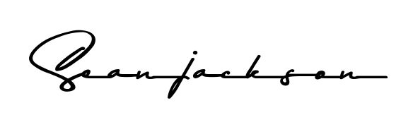 Discover how Seanjackson looks in an executive cursive font (Asem Kandis PERSONAL USE). Perfect for legal documents, invoices, and certificates. Seanjackson signature style 9 images and pictures png