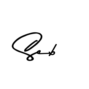 Make a beautiful signature design for name Seb. With this signature (Asem Kandis PERSONAL USE) style, you can create a handwritten signature for free. Seb signature style 9 images and pictures png