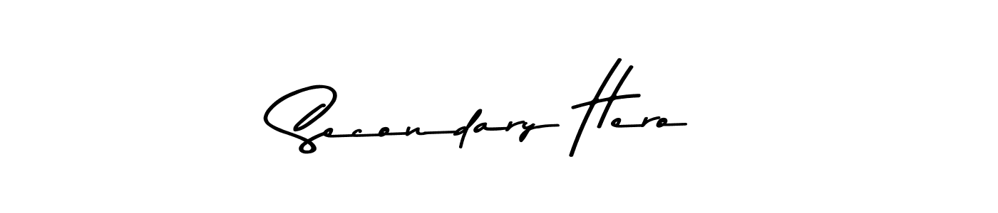 Use a signature maker to create a handwritten signature online. With this signature software, you can design (Asem Kandis PERSONAL USE) your own signature for name Secondary Hero. Secondary Hero signature style 9 images and pictures png