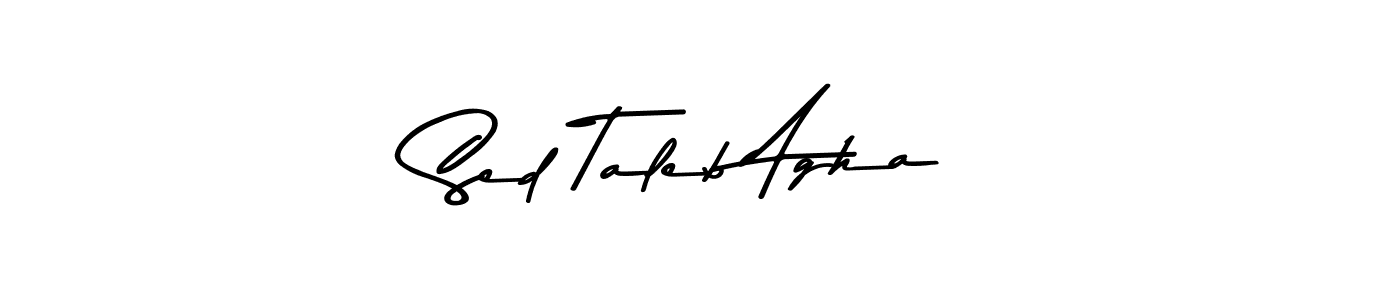 Create a beautiful signature design for name Sed Taleb Agha. With this signature (Asem Kandis PERSONAL USE) fonts, you can make a handwritten signature for free. Sed Taleb Agha signature style 9 images and pictures png