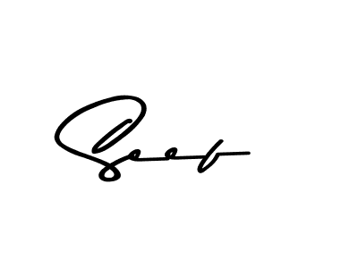 How to make Seef name signature. Use Asem Kandis PERSONAL USE style for creating short signs online. This is the latest handwritten sign. Seef signature style 9 images and pictures png