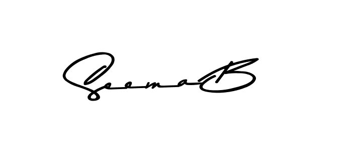Design your own signature with our free online signature maker. With this signature software, you can create a handwritten (Asem Kandis PERSONAL USE) signature for name Seema B. Seema B signature style 9 images and pictures png