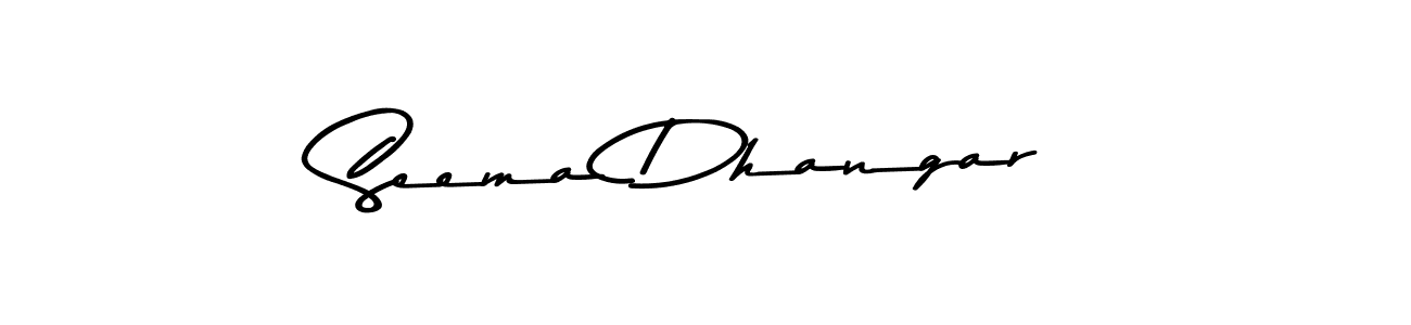 Seema Dhangar stylish signature style. Best Handwritten Sign (Asem Kandis PERSONAL USE) for my name. Handwritten Signature Collection Ideas for my name Seema Dhangar. Seema Dhangar signature style 9 images and pictures png