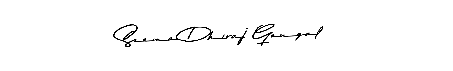 Seema Dhiraj Gongal stylish signature style. Best Handwritten Sign (Asem Kandis PERSONAL USE) for my name. Handwritten Signature Collection Ideas for my name Seema Dhiraj Gongal. Seema Dhiraj Gongal signature style 9 images and pictures png