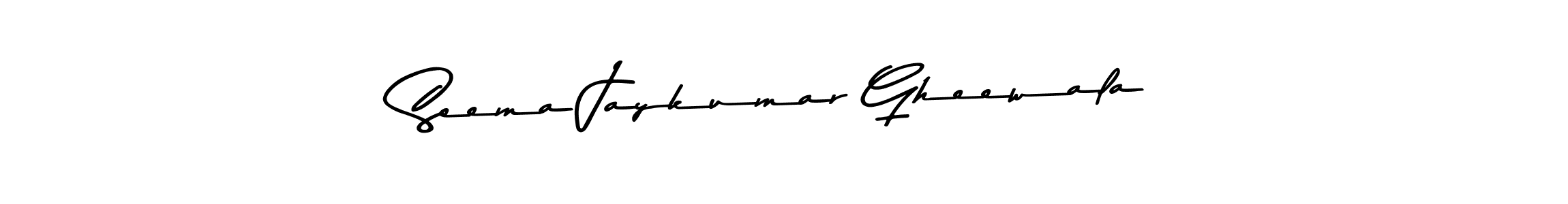 Create a beautiful signature design for name Seema Jaykumar Gheewala. With this signature (Asem Kandis PERSONAL USE) fonts, you can make a handwritten signature for free. Seema Jaykumar Gheewala signature style 9 images and pictures png