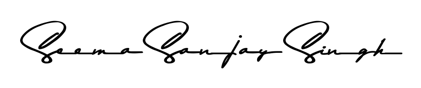 The Asem Kandis PERSONAL USE lettering style adds unique flourish to name Seema Sanjay Singh. Stand out with a custom digital autograph made in seconds. Seema Sanjay Singh signature style 9 images and pictures png