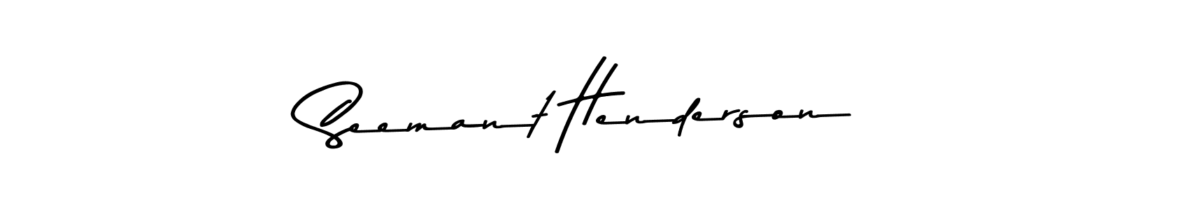 This is the best signature style for the Seemant Henderson name. Also you like these signature font (Asem Kandis PERSONAL USE). Mix name signature. Seemant Henderson signature style 9 images and pictures png