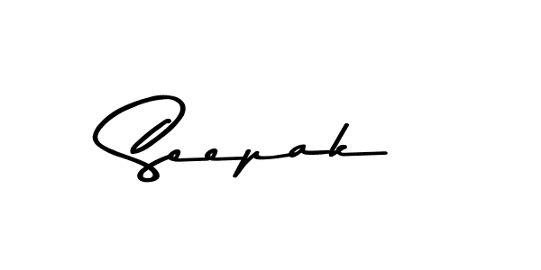 Design your own signature with our free online signature maker. With this signature software, you can create a handwritten (Asem Kandis PERSONAL USE) signature for name Seepak. Seepak signature style 9 images and pictures png