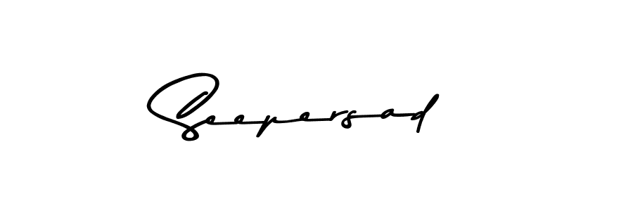 How to make Seepersad name signature. Use Asem Kandis PERSONAL USE style for creating short signs online. This is the latest handwritten sign. Seepersad signature style 9 images and pictures png