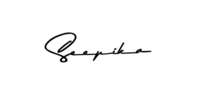 Design your own signature with our free online signature maker. With this signature software, you can create a handwritten (Asem Kandis PERSONAL USE) signature for name Seepika. Seepika signature style 9 images and pictures png