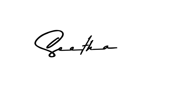 Use a signature maker to create a handwritten signature online. With this signature software, you can design (Asem Kandis PERSONAL USE) your own signature for name Seetha. Seetha signature style 9 images and pictures png