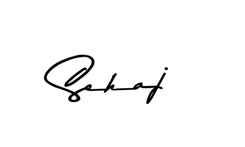 How to make Sehaj name signature. Use Asem Kandis PERSONAL USE style for creating short signs online. This is the latest handwritten sign. Sehaj signature style 9 images and pictures png