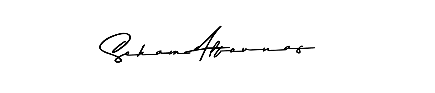 Use a signature maker to create a handwritten signature online. With this signature software, you can design (Asem Kandis PERSONAL USE) your own signature for name Seham Alfounas. Seham Alfounas signature style 9 images and pictures png