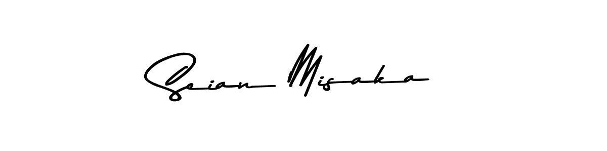 Seian Misaka stylish signature style. Best Handwritten Sign (Asem Kandis PERSONAL USE) for my name. Handwritten Signature Collection Ideas for my name Seian Misaka. Seian Misaka signature style 9 images and pictures png