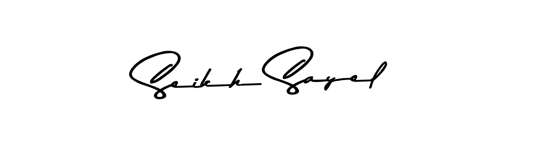 Use a signature maker to create a handwritten signature online. With this signature software, you can design (Asem Kandis PERSONAL USE) your own signature for name Seikh Sayel. Seikh Sayel signature style 9 images and pictures png