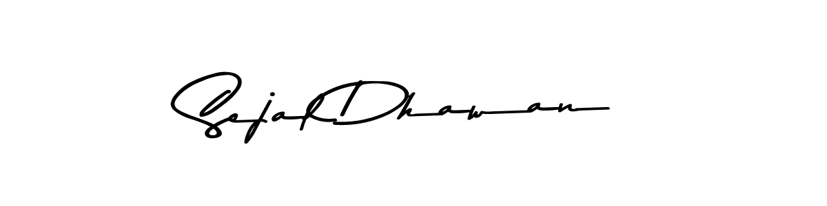 Create a beautiful signature design for name Sejal Dhawan. With this signature (Asem Kandis PERSONAL USE) fonts, you can make a handwritten signature for free. Sejal Dhawan signature style 9 images and pictures png