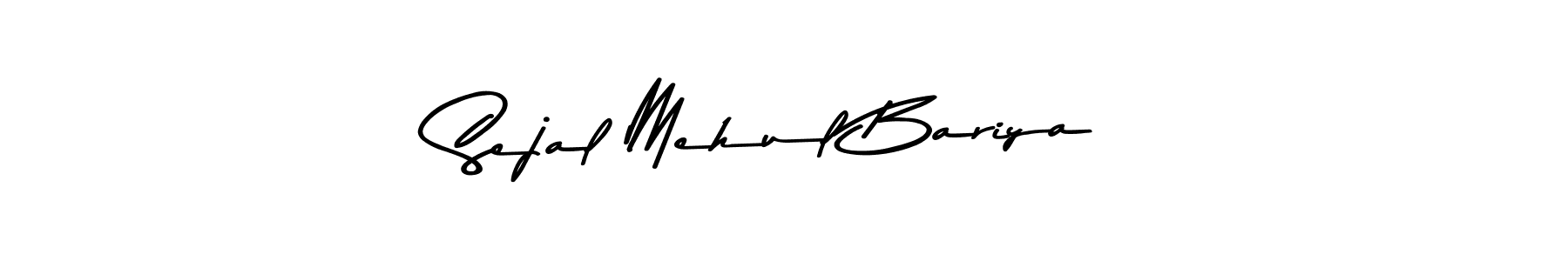 This is the best signature style for the Sejal Mehul Bariya name. Also you like these signature font (Asem Kandis PERSONAL USE). Mix name signature. Sejal Mehul Bariya signature style 9 images and pictures png
